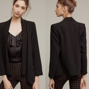 Anthropologie Cartonnier Women's Black Tuxedo Blazer Sz S